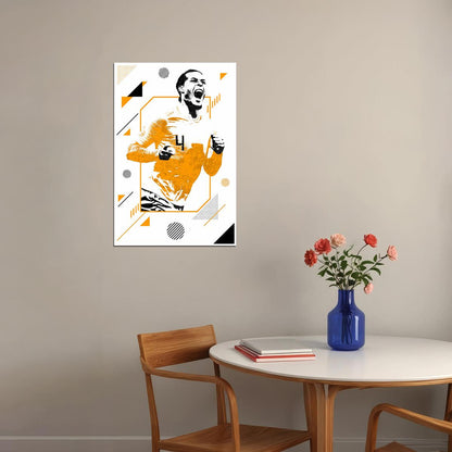 Virgil Van Dijk Football Soccer Player Athlete Poster Wall Art Print Home Wall Decor - xonomax