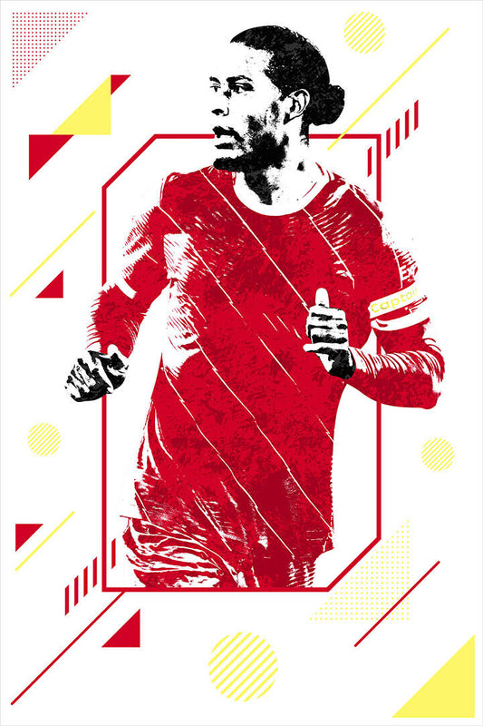 Virgil Van Dijk Football Soccer Player Sports Poster Wall Art Print Home Wall Decor - xonomax
