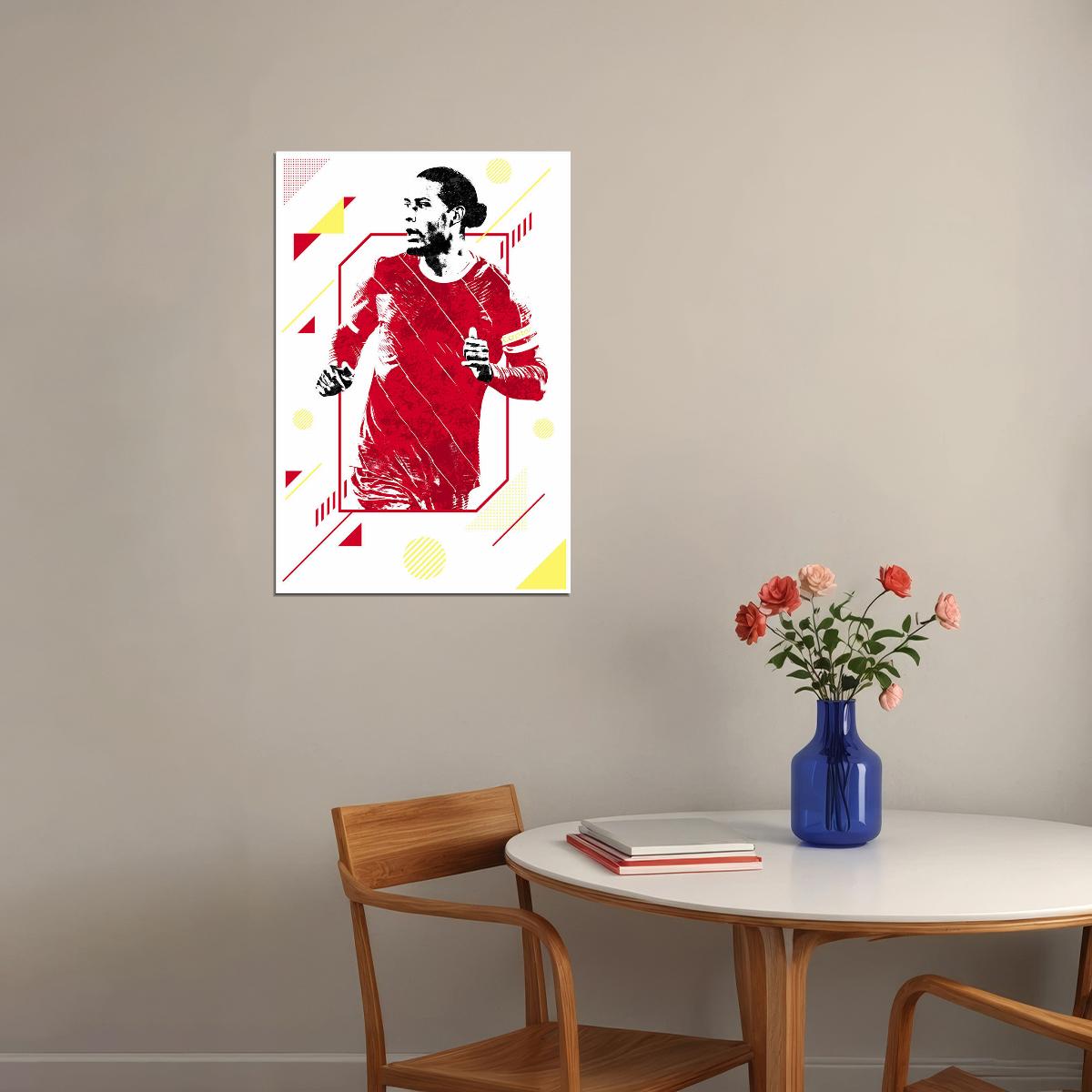 Virgil Van Dijk Football Soccer Player Sports Poster Wall Art Print Home Wall Decor - xonomax