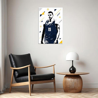 Nikola Jokic American Basketball Player Poster Wall Art Print Home Wall Decor - xonomax