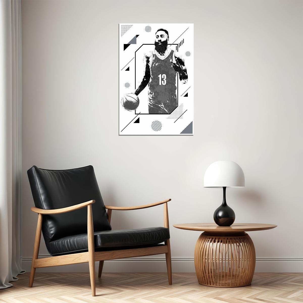 James Harden Philadelphia Basketball Player Poster Wall Art Print Home Wall Decor - xonomax