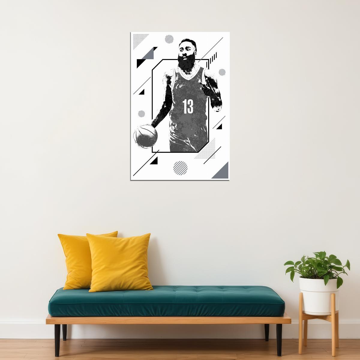 James Harden Philadelphia Basketball Player Poster Wall Art Print Home Wall Decor - xonomax