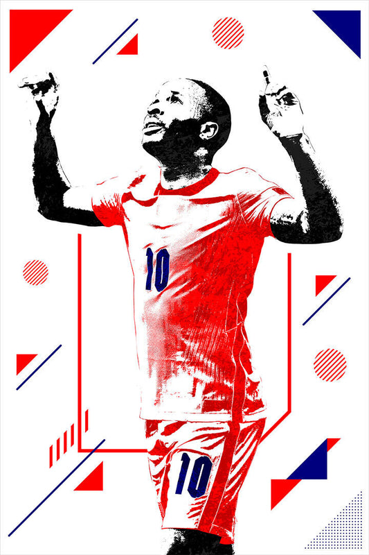Raheem Sterling British Football Player Sports Poster Wall Art Print Home Wall Decor - xonomax