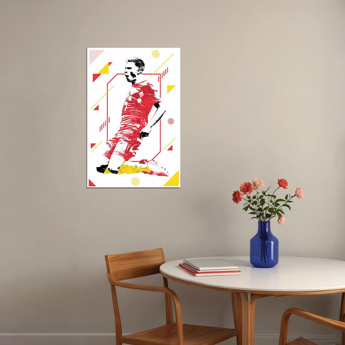 Kevin De Bruyne Belgian Football Player Poster Wall Art Print Home Wall Decor - xonomax