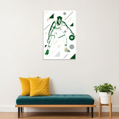 Giannis Antetokounmpo Milwaukee Star Basketball Poster Wall Art Print Home Wall Decor - xonomax