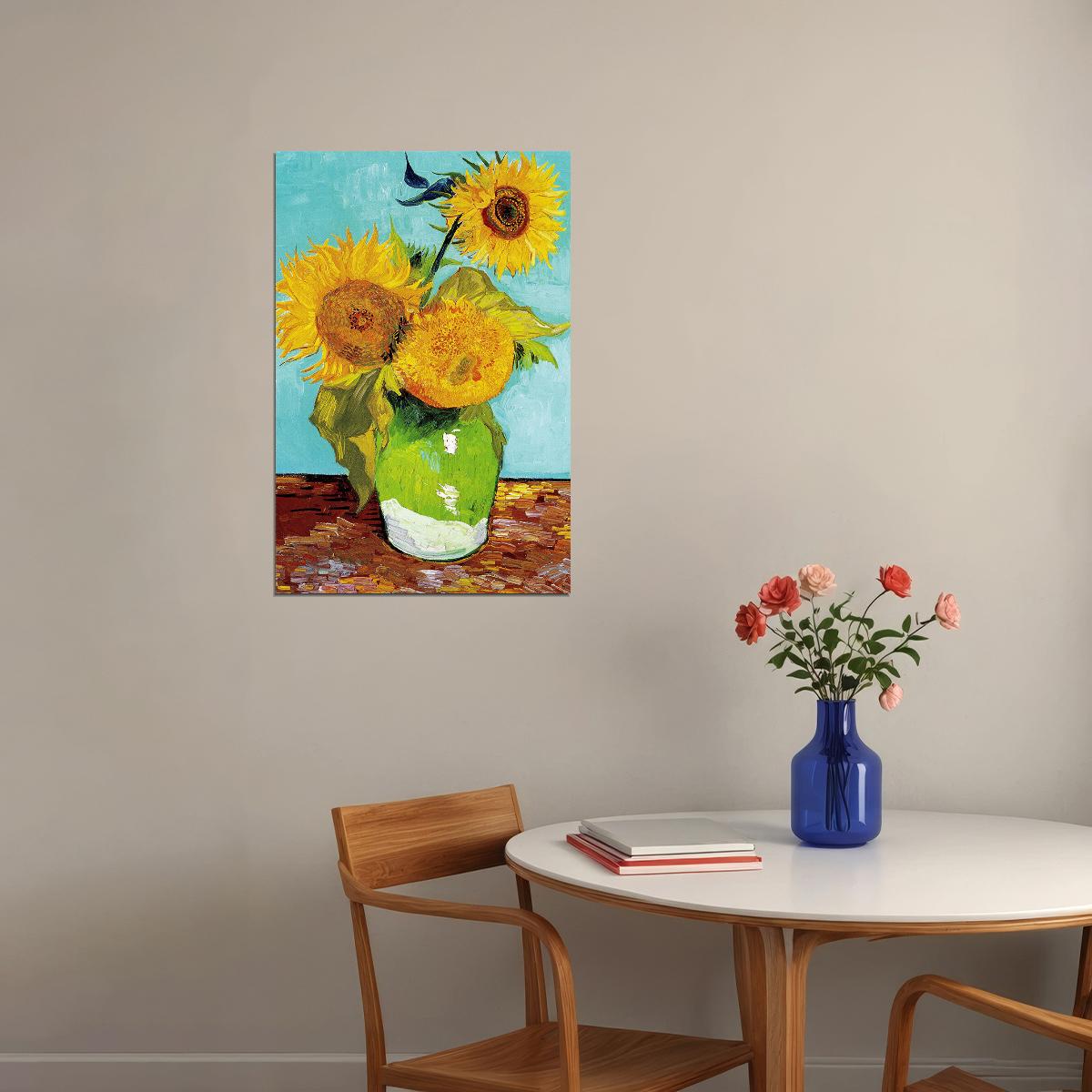 Sunflowers Photo Oil Poster Wall Art Print Home Wall Decor - xonomax