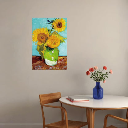 Sunflowers Photo Oil Poster Wall Art Print Home Wall Decor - xonomax