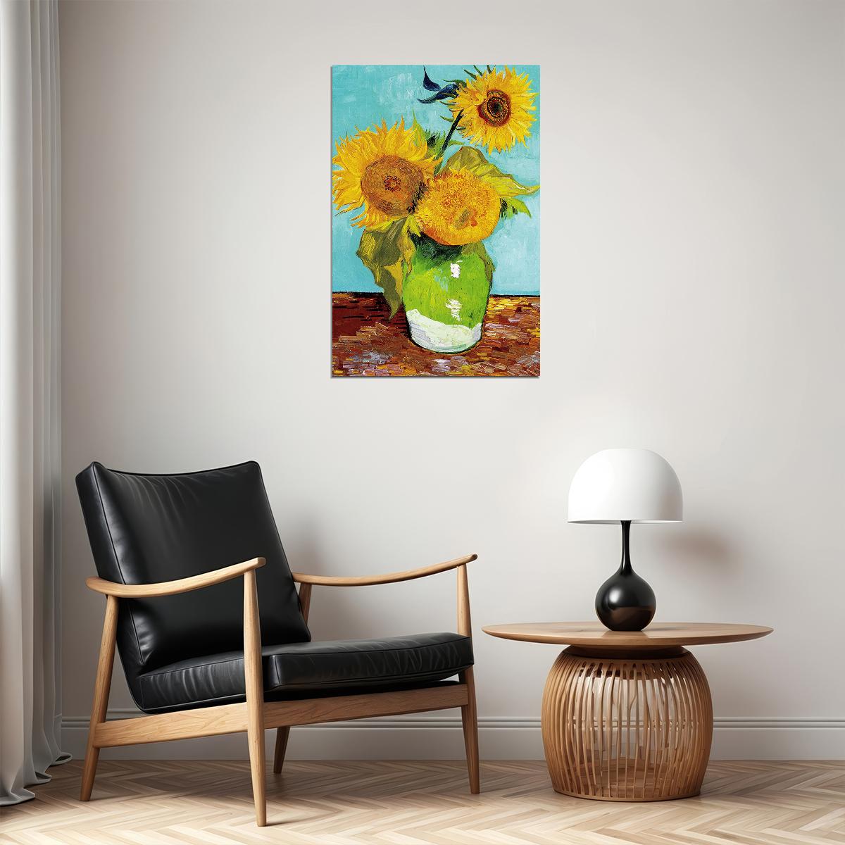 Sunflowers Photo Oil Poster Wall Art Print Home Wall Decor - xonomax
