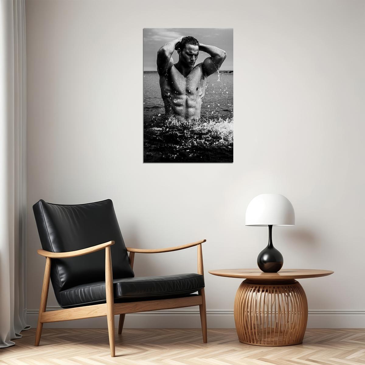 Tim In Water Sexy Male Model Fashion Picture Poster Wall Art Print Home Wall Decor - xonomax