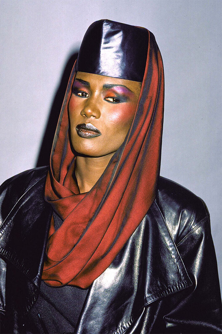 Grace Jones 1986 In Leather Jacket Artist Singer Poster Wall Art Print Home Wall Decor - xonomax