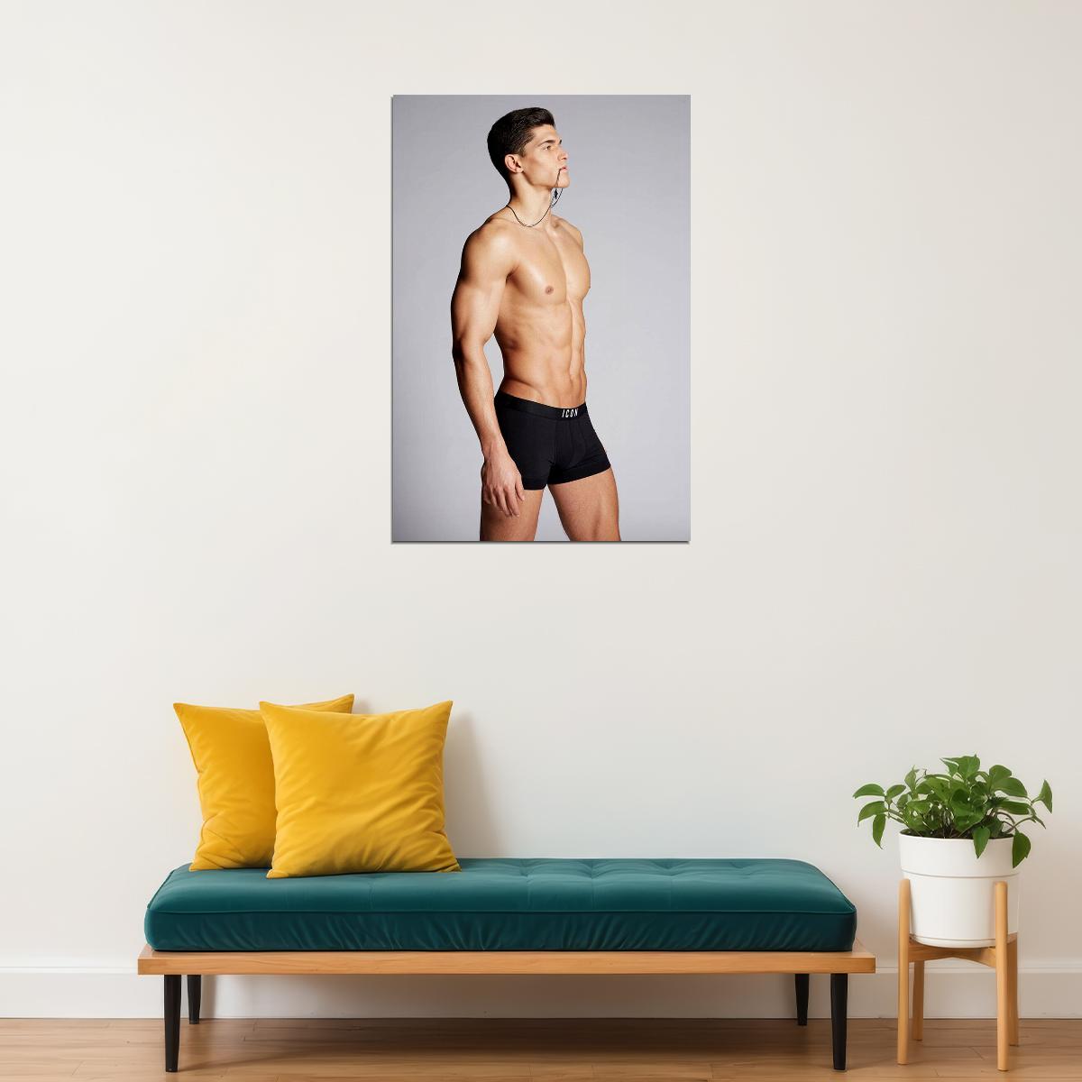 Student Body Sexy Male Model Picture Poster Wall Art Print Home Wall Decor - xonomax
