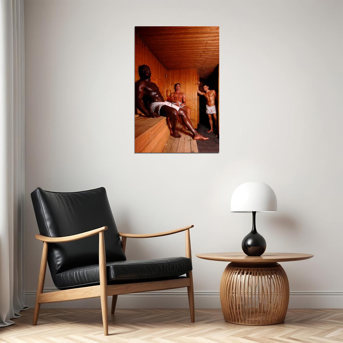 Group In Sauna Sexy Male Models Picture Poster Wall Art Print Home Wall Decor - xonomax
