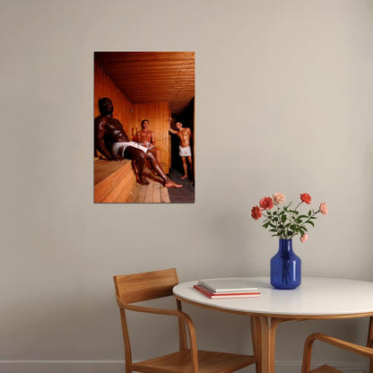 Group In Sauna Sexy Male Models Picture Poster Wall Art Print Home Wall Decor - xonomax