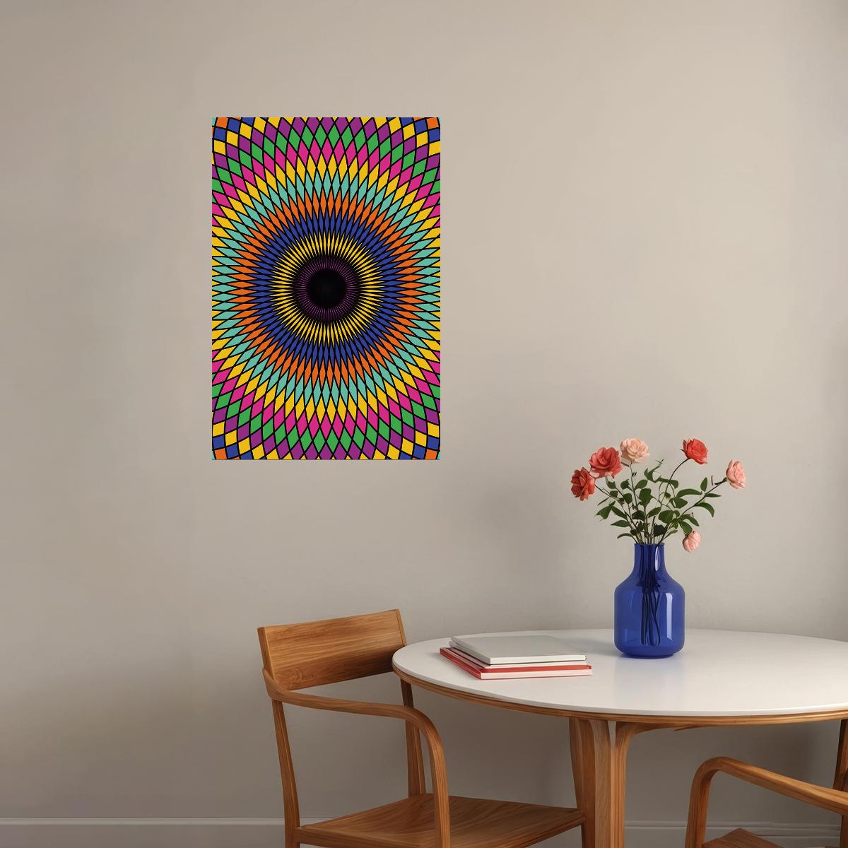 Psychedelic Galaxy Smoking Girl Night Picture Poster Wall Art Print Home Wall Decor - xonomax