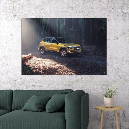 Kia Seltos 5 Seater Suv Car Poster Wall Art Print Home Wall Decor - xonomax