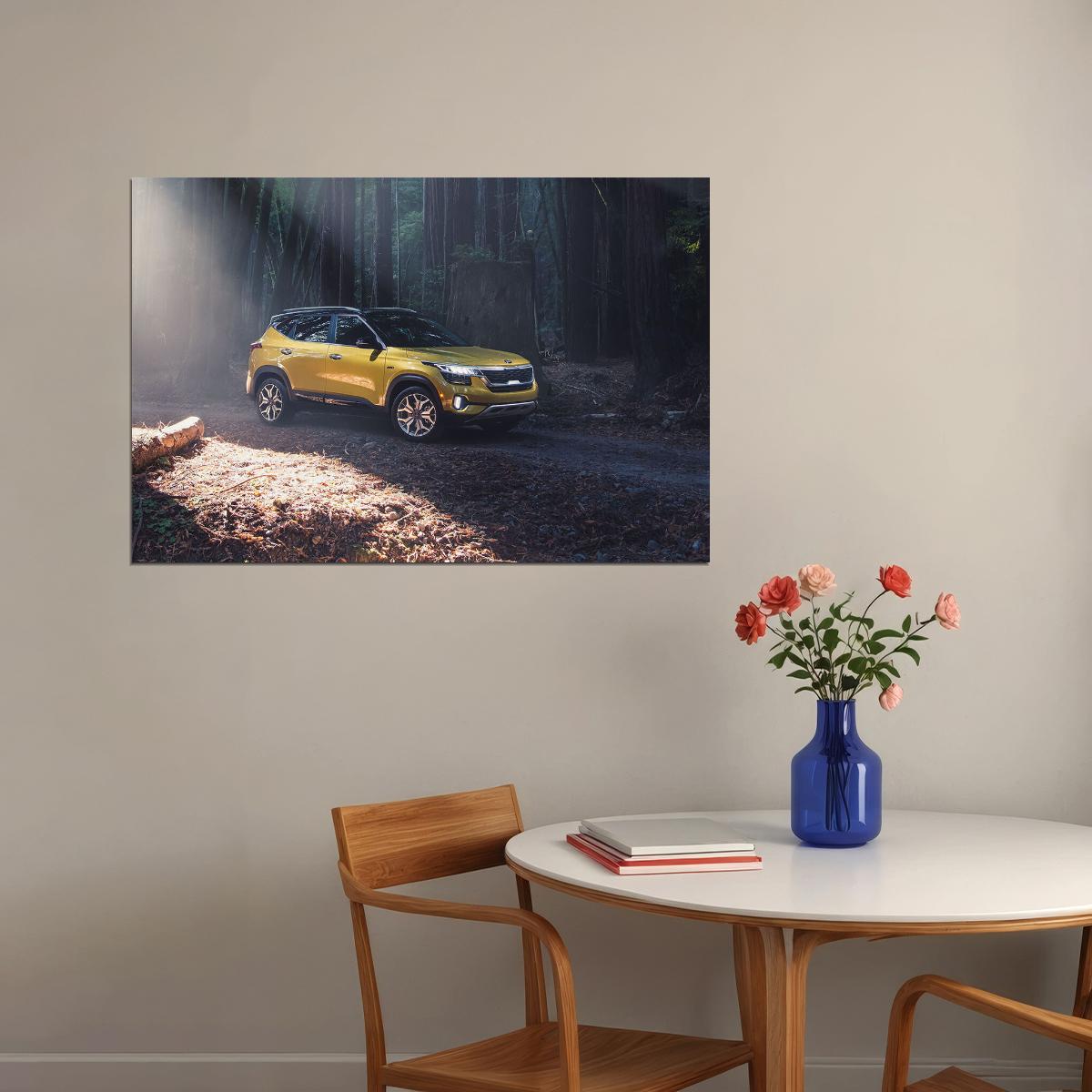 Kia Seltos 5 Seater Suv Car Poster Wall Art Print Home Wall Decor - xonomax