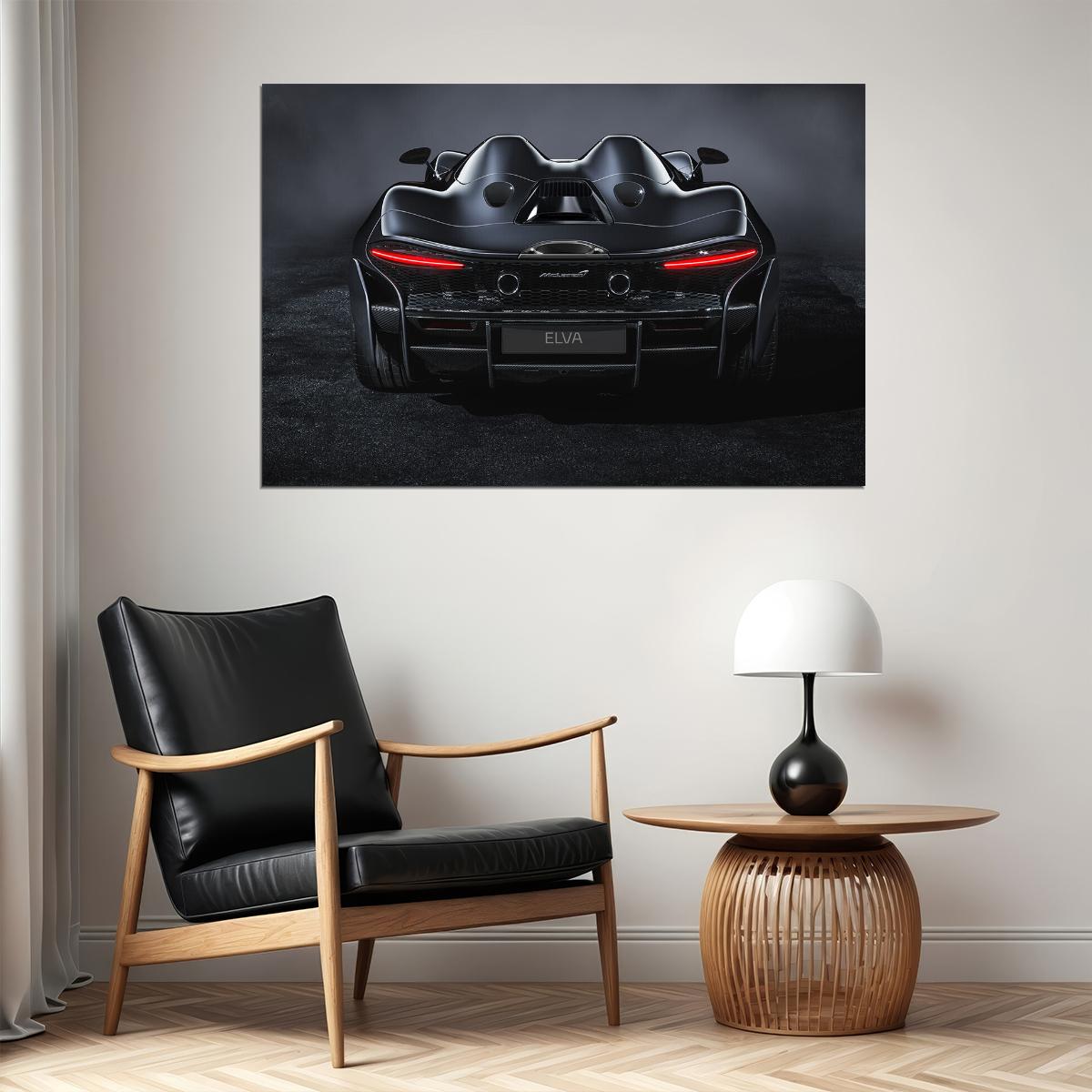 Mclaren Elva Black High Performance Poster Wall Art Print Home Wall Decor - xonomax