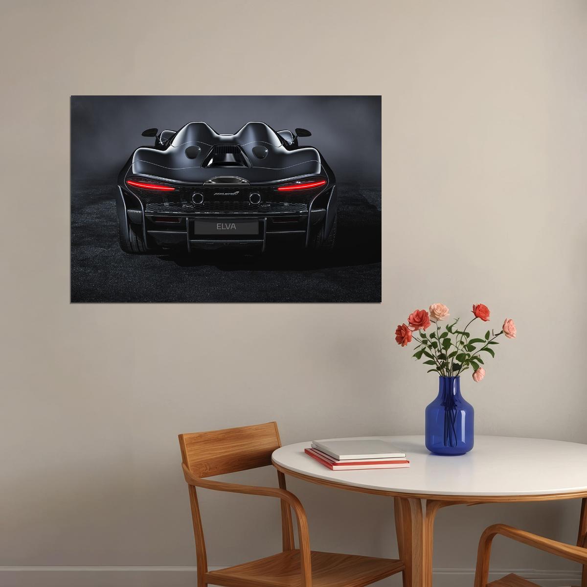 Mclaren Elva Black High Performance Poster Wall Art Print Home Wall Decor - xonomax