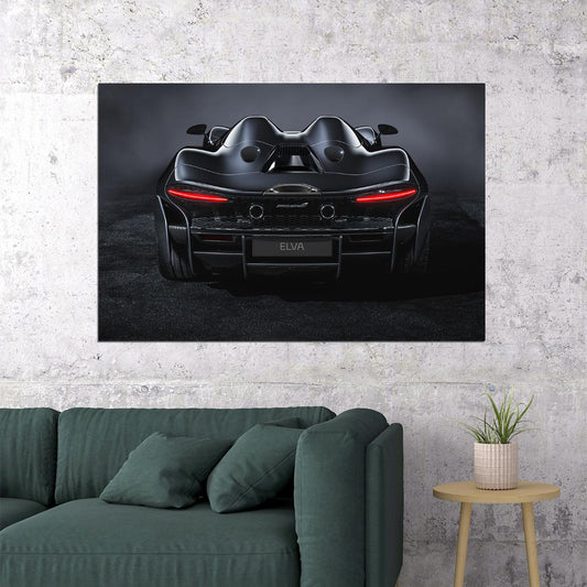 Mclaren Elva Black High Performance Poster Wall Art Print Home Wall Decor - xonomax