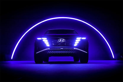 Hyundai Vision T Concept Blue Neon Lights Poster Wall Art Print Home Wall Decor - xonomax
