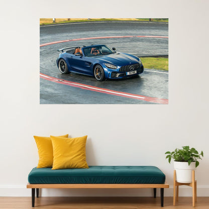 Mercedes-amg Gt R Roadster Cabriolet Poster Wall Art Print Home Wall Decor - xonomax