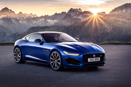 Jaguar F-type R Coupe Blue Sporty Car Poster Wall Art Print Home Wall Decor - xonomax