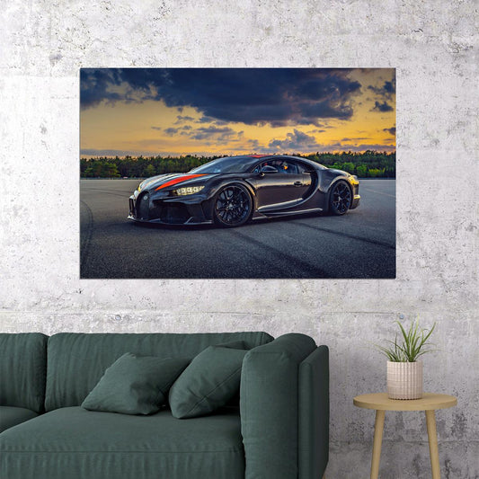 Bugatti Chiron Super Sport 300+ Prototype 2019 Poster Wall Art Print Home Wall Decor - xonomax