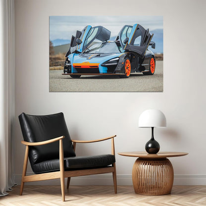 Mclaren Mso Senna Gulf Oil Theme Poster Wall Art Print Home Wall Decor - xonomax