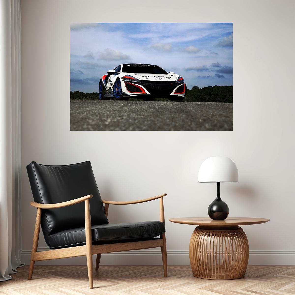 Acura Nsx Pikes Peak Driving Performance Poster Wall Art Print Home Wall Decor - xonomax