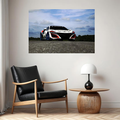 Acura Nsx Pikes Peak Driving Performance Poster Wall Art Print Home Wall Decor - xonomax