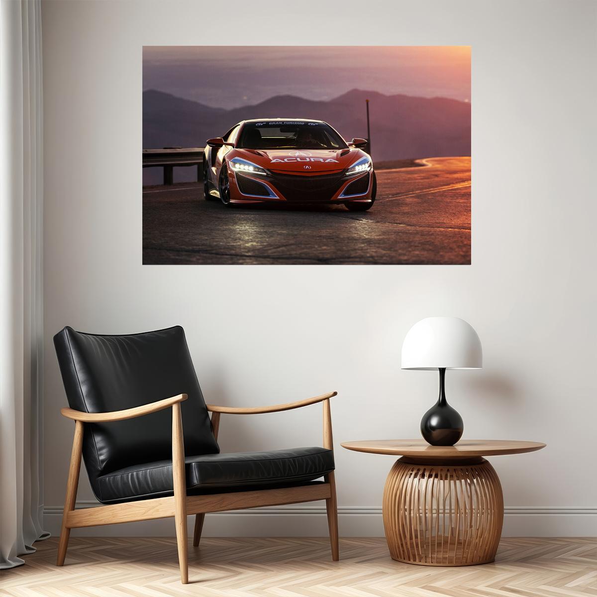Acura Nsx Pikes Peak Pace Car Poster Wall Art Print Home Wall Decor - xonomax