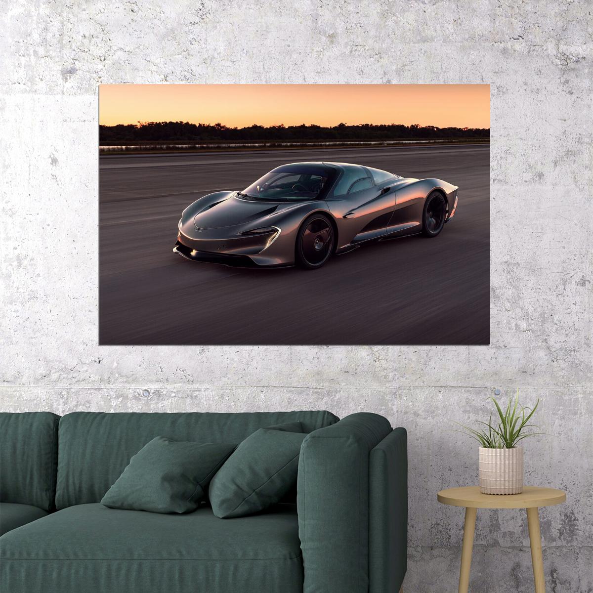 Mclaren Speedtail Concept Sports Car Poster Wall Art Print Home Wall Decor - xonomax