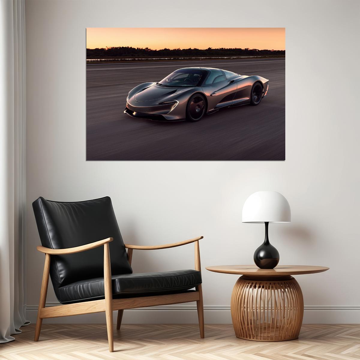 Mclaren Speedtail Concept Sports Car Poster Wall Art Print Home Wall Decor - xonomax