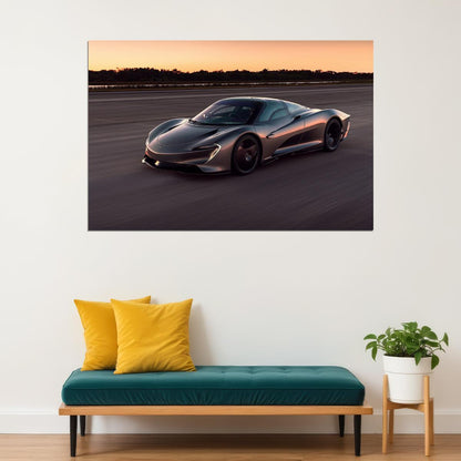 Mclaren Speedtail Concept Sports Car Poster Wall Art Print Home Wall Decor - xonomax