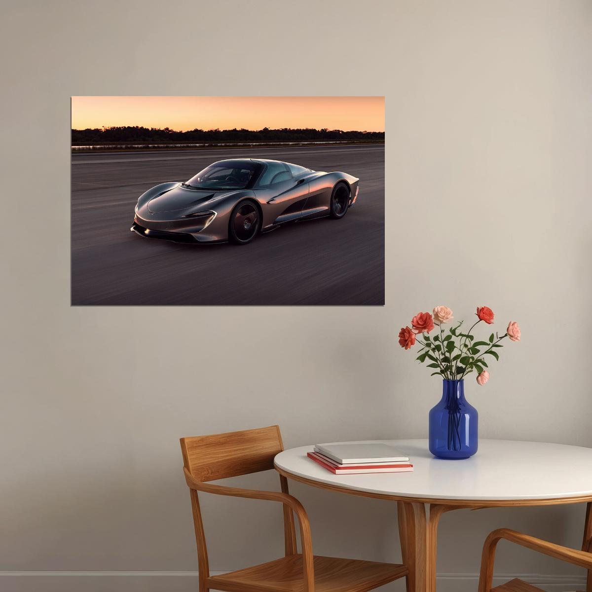 Mclaren Speedtail Concept Sports Car Poster Wall Art Print Home Wall Decor - xonomax