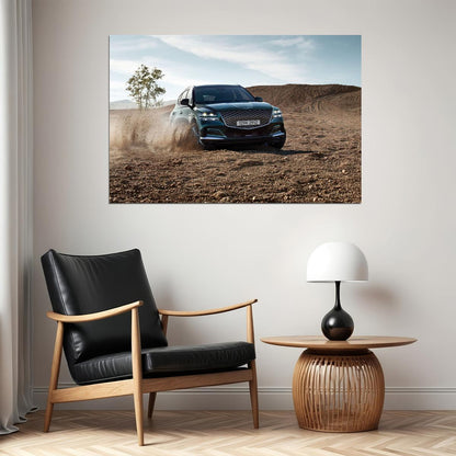 Genesis Gv80 Korean Suv Car Sandy Hill Poster Wall Art Print Home Wall Decor - xonomax
