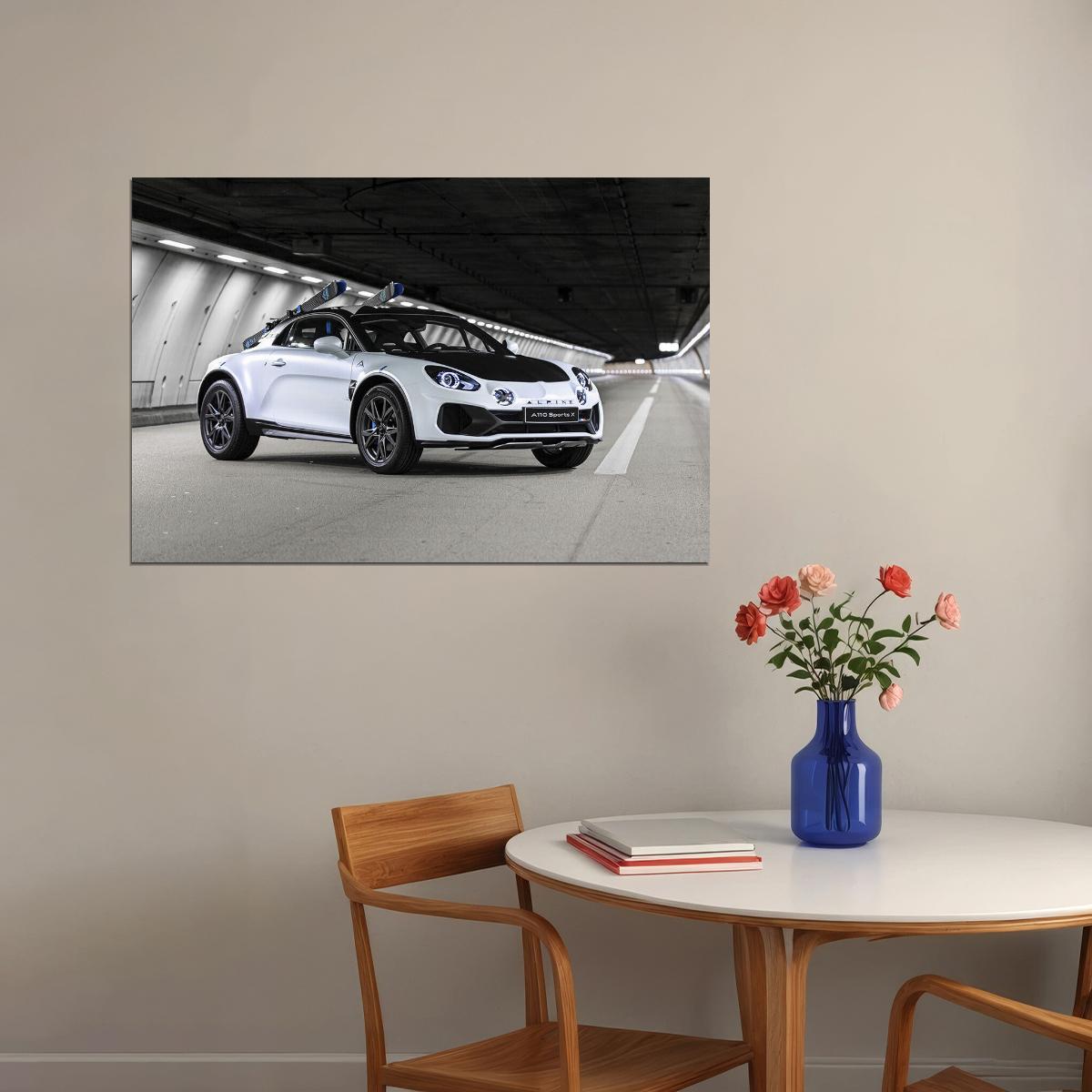 Alpine Sports X Car A110 Soft Top Poster Wall Art Print Home Wall Decor - xonomax