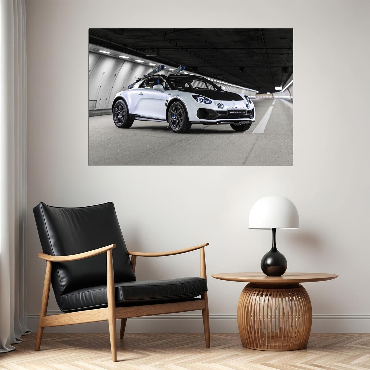 Alpine Sports X Car A110 Soft Top Poster Wall Art Print Home Wall Decor - xonomax
