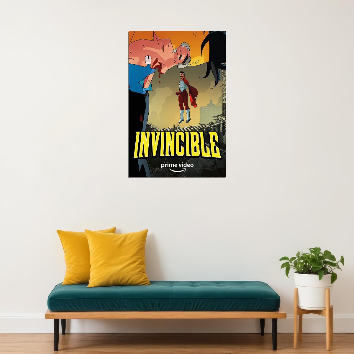 Invincible Animation Comedy Fantasy Adventure Poster Wall Art Print Home Wall Decor