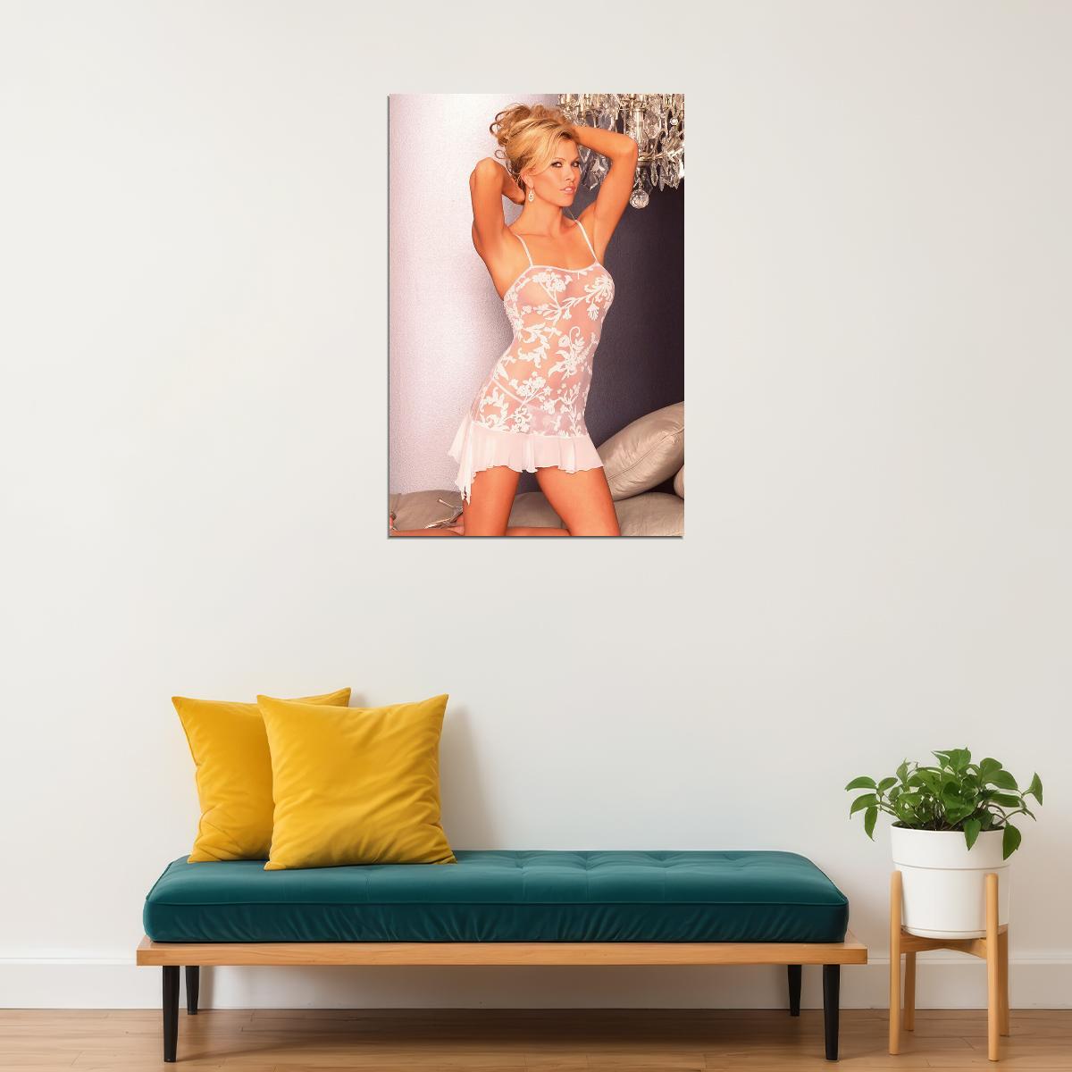 Lisa Dergan Sexy Female Model With Transparent Dress Poster Wall Art Print Home Wall Decor - xonomax