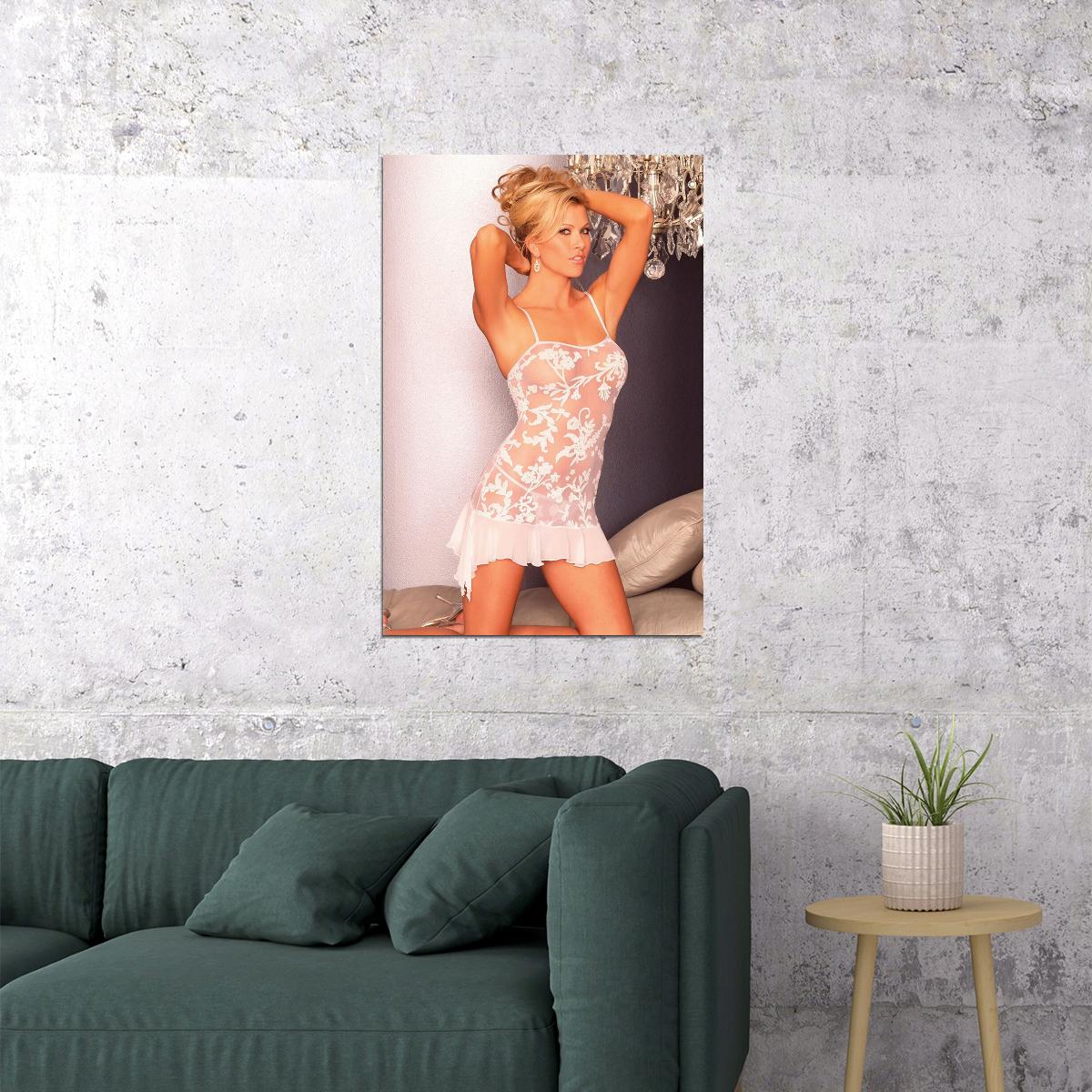 Lisa Dergan Sexy Female Model With Transparent Dress Poster Wall Art Print Home Wall Decor - xonomax