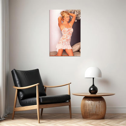 Lisa Dergan Sexy Female Model With Transparent Dress Poster Wall Art Print Home Wall Decor - xonomax