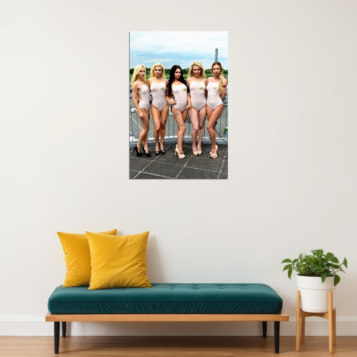 Starting Lineup 5 Sexy Female Models Picture Poster Wall Art Print Home Wall Decor - xonomax