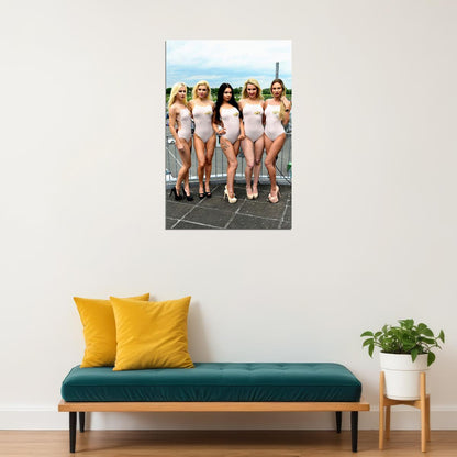 Starting Lineup 5 Sexy Female Models Picture Poster Wall Art Print Home Wall Decor - xonomax