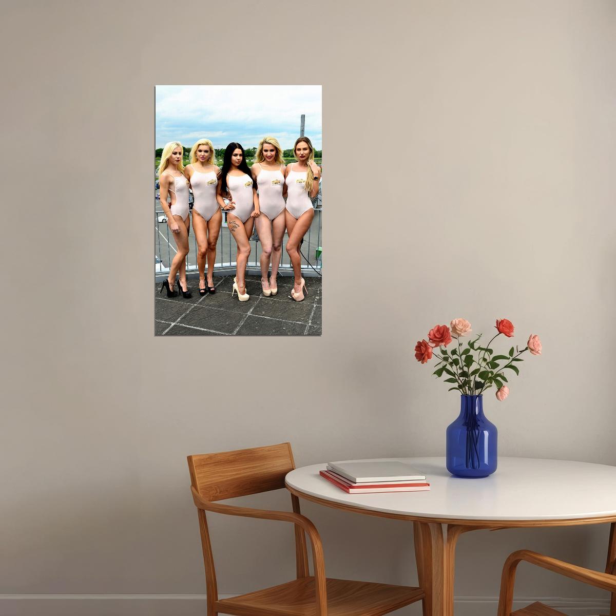 Starting Lineup 5 Sexy Female Models Picture Poster Wall Art Print Home Wall Decor - xonomax