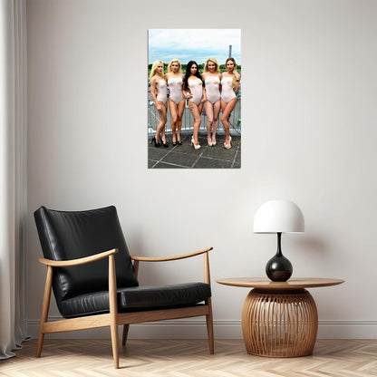 Starting Lineup 5 Sexy Female Models Picture Poster Wall Art Print Home Wall Decor - xonomax