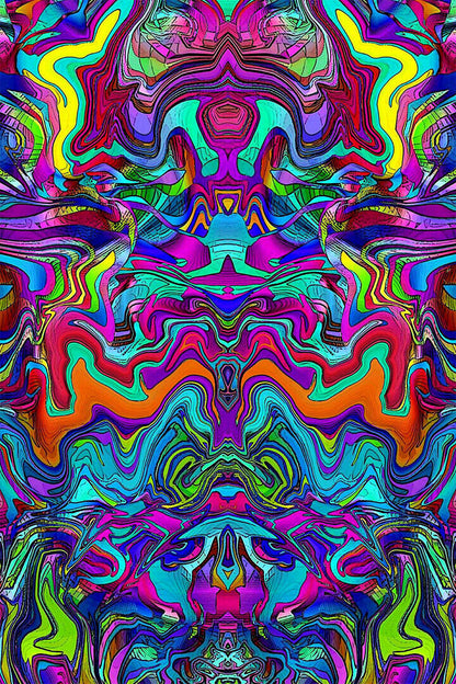 Vivid Radiation Psychedelic Fluctuation Poster Wall Art Print Home Wall Decor - xonomax