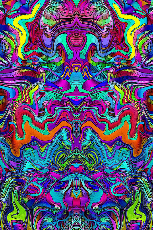 Vivid Radiation Psychedelic Fluctuation Poster Wall Art Print Home Wall Decor - xonomax
