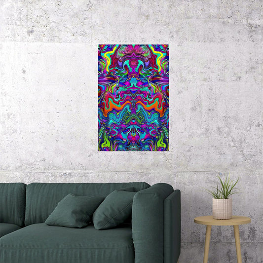 Vivid Radiation Psychedelic Fluctuation Poster Wall Art Print Home Wall Decor - xonomax