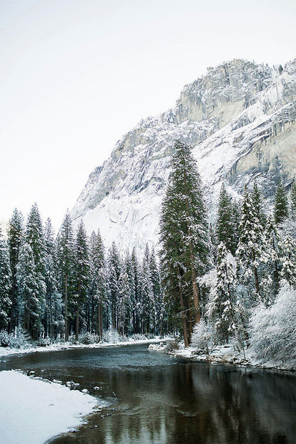 Yosemite Park In Winter Photo Nature Poster Wall Art Print Home Wall Decor - xonomax